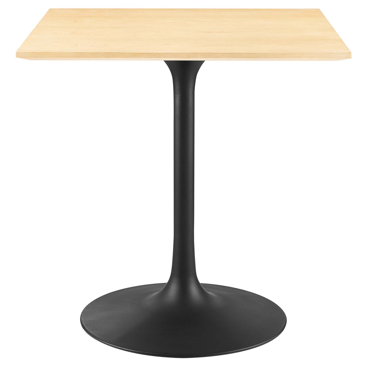Ensemble Square Dining Table, Small, Black & Natural Wood