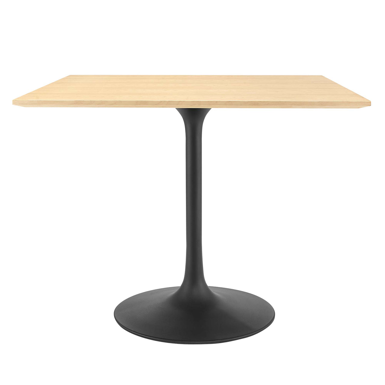 Ensemble Square Dining Table, Medium, Black & Natural Wood