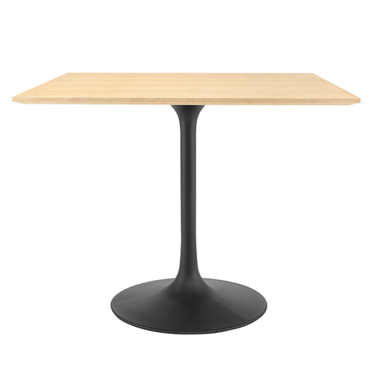 Ensemble Square Dining Table, Medium, Black & Natural Wood