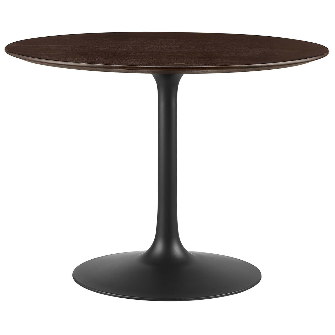 Ensemble Round Dining Table, Medium, Black & Cherry Walnut