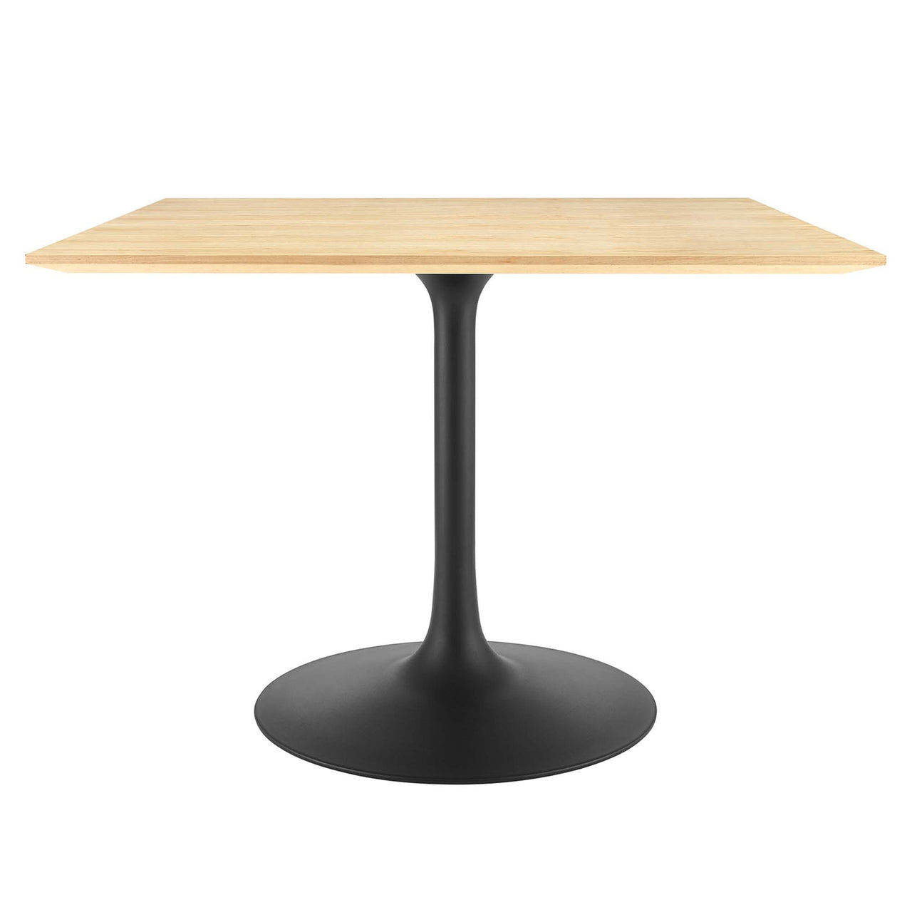 Ensemble Square Dining Table, Large, Black & Natural Wood