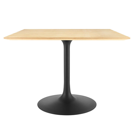 Ensemble Square Dining Table, Large, Black & Natural Wood