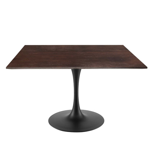 Ensemble Square Dining Table, Extra Large, Black & Cherry Walnut