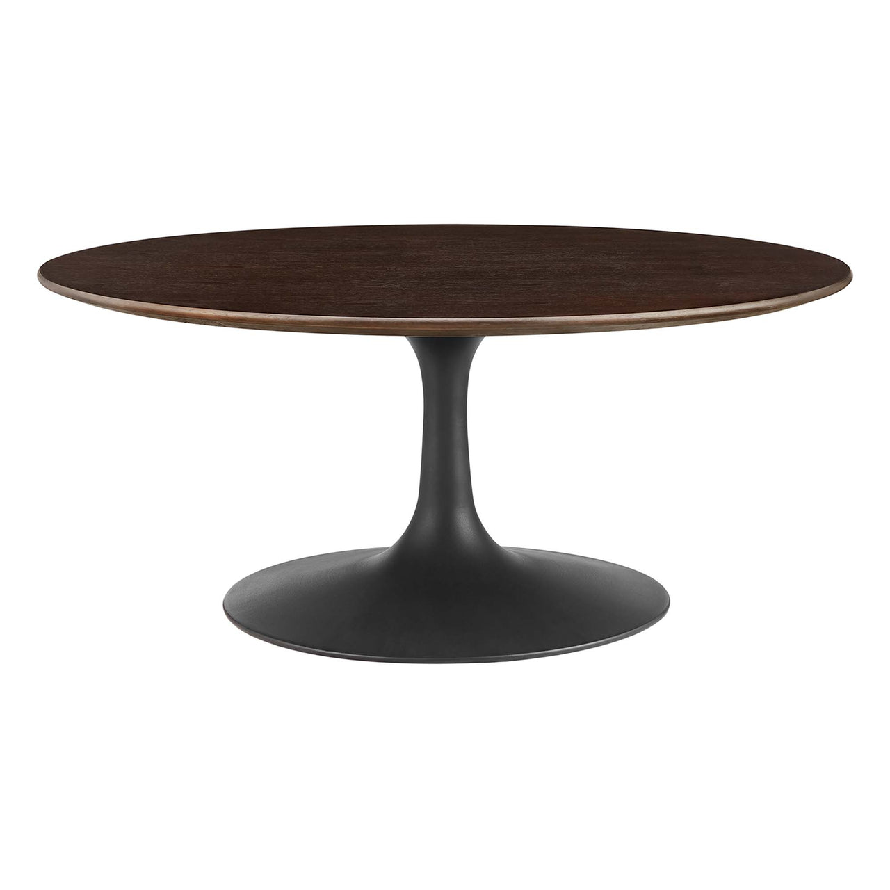 Ensemble Round Coffee Table, Medium, Black & Cherry Walnut