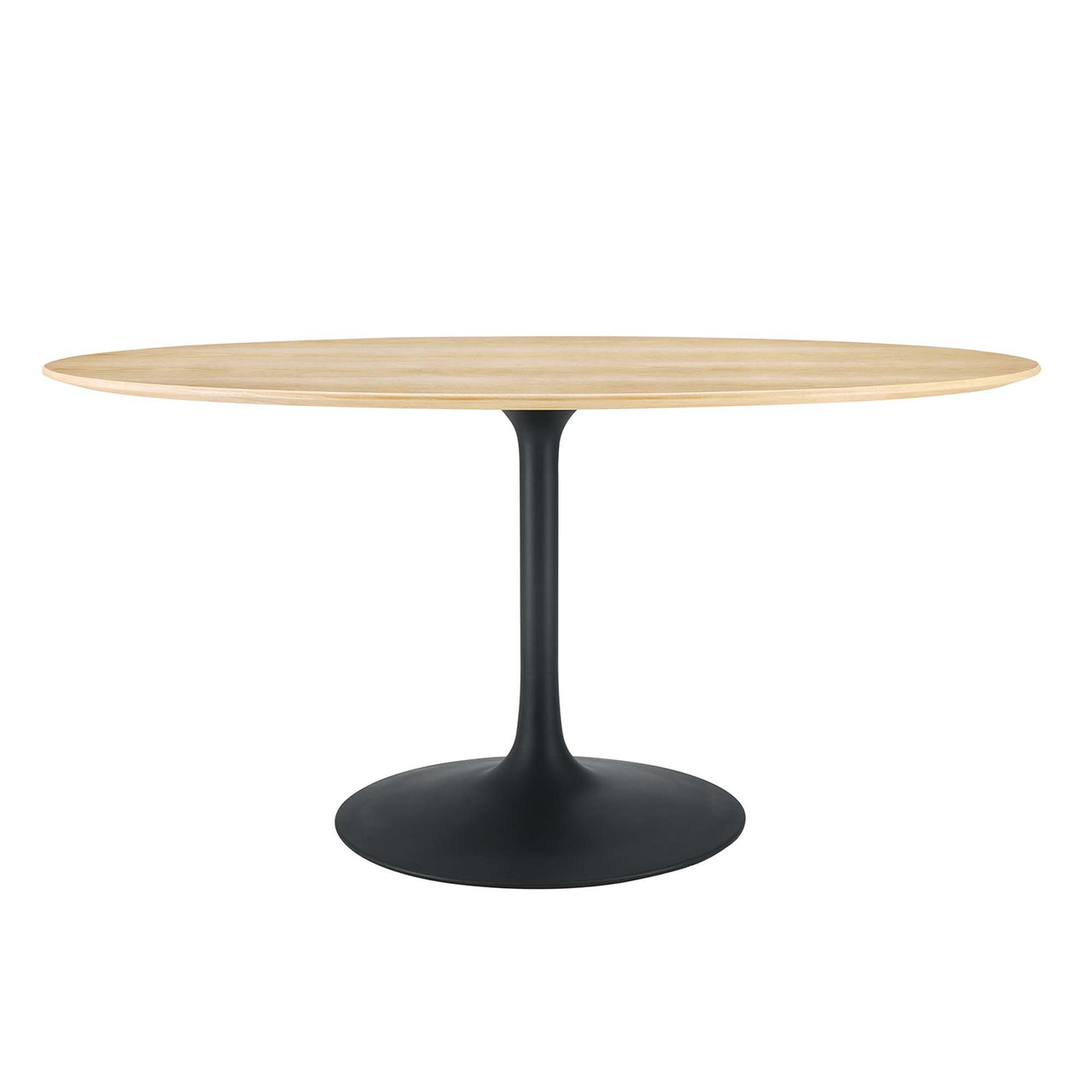 Ensemble Oval Dining Table, Large, Black & Natural Wood