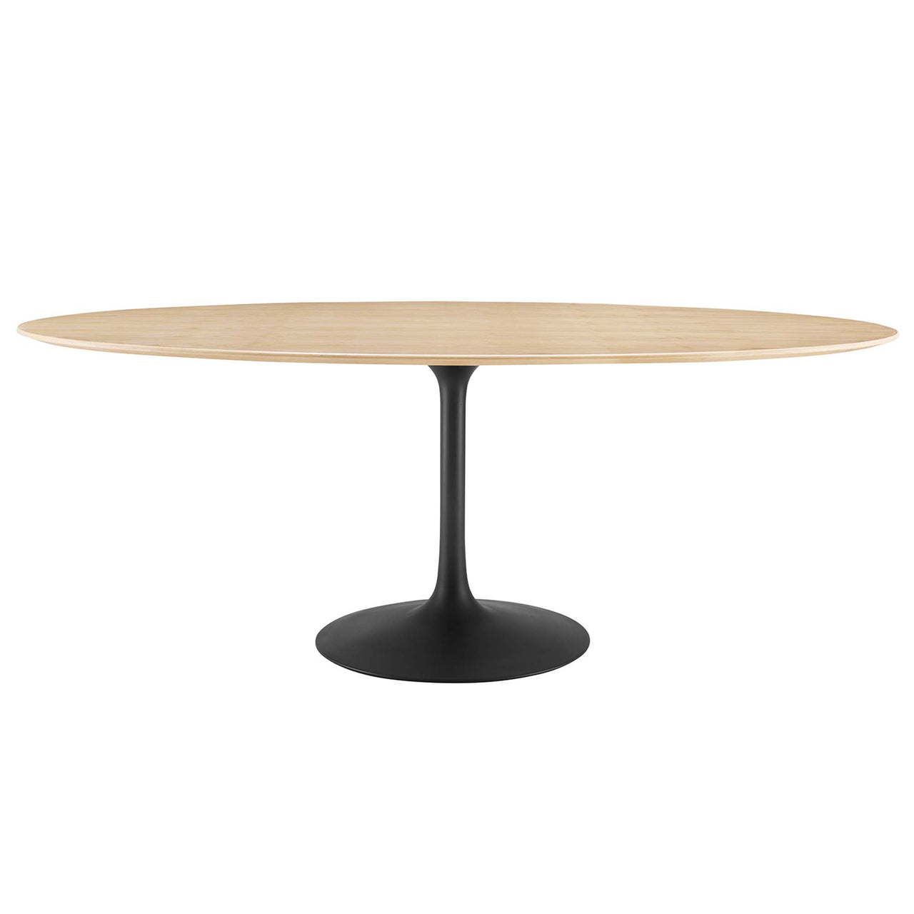 Ensemble Oval Dining Table, Extra Large, Black & Natural Wood