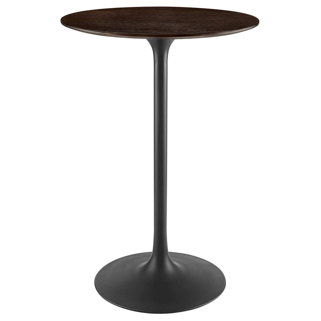 Ensemble Round Bar Table, Black & Cherry Walnut