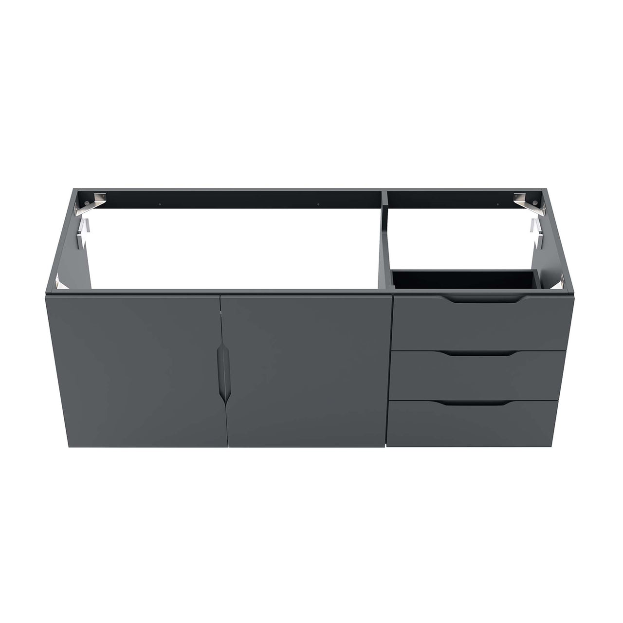 Verin Vanity Base with Storage (Single | Double Sink Compatible), Extra Large, Gray
