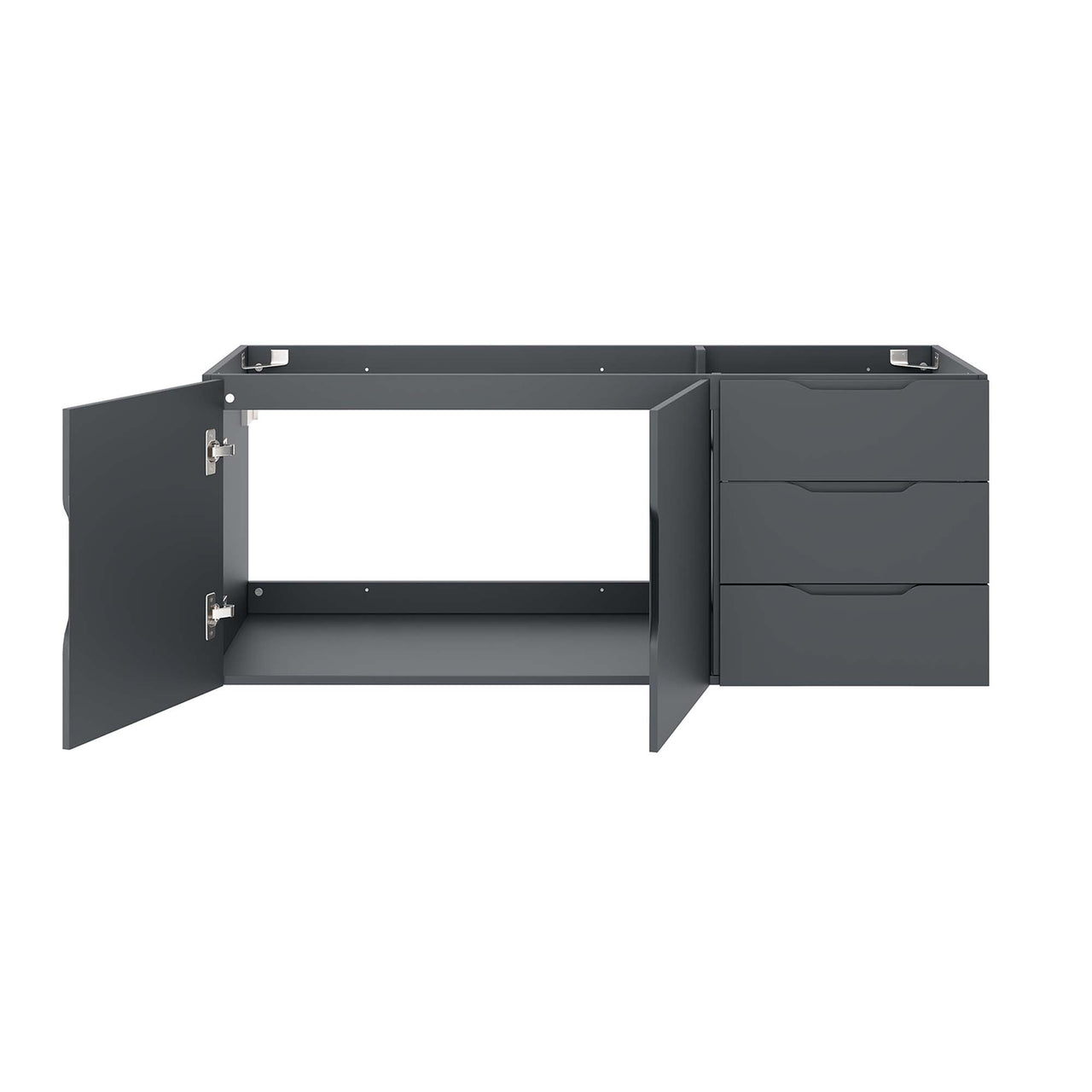 Verin Vanity Base with Storage (Single | Double Sink Compatible), Extra Large, Gray