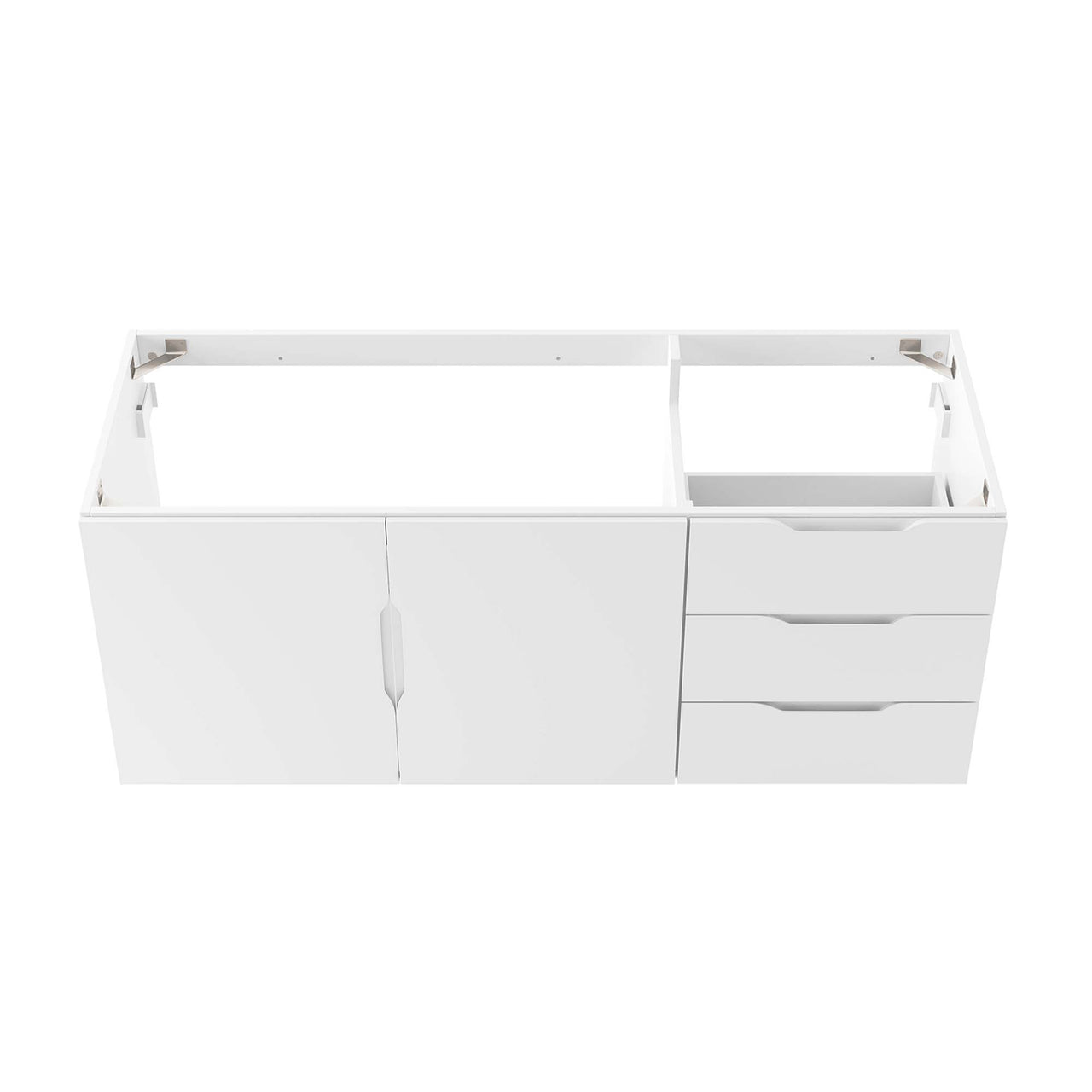 Verin Vanity Base with Storage (Single | Double Sink Compatible), Extra Large, White