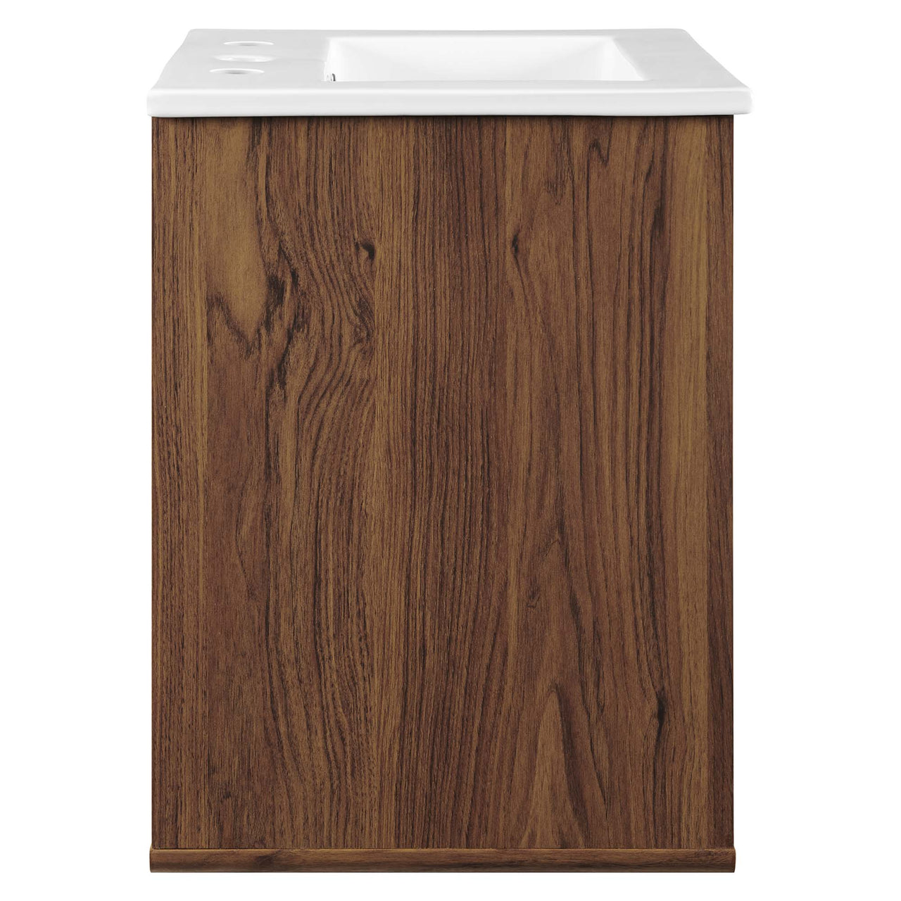 Erisen Floating Vanity Unit, Extra Small, Walnut & White
