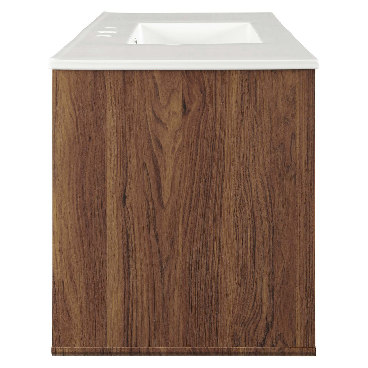 Erisen Floating Vanity Unit, Extra Large, Walnut & White