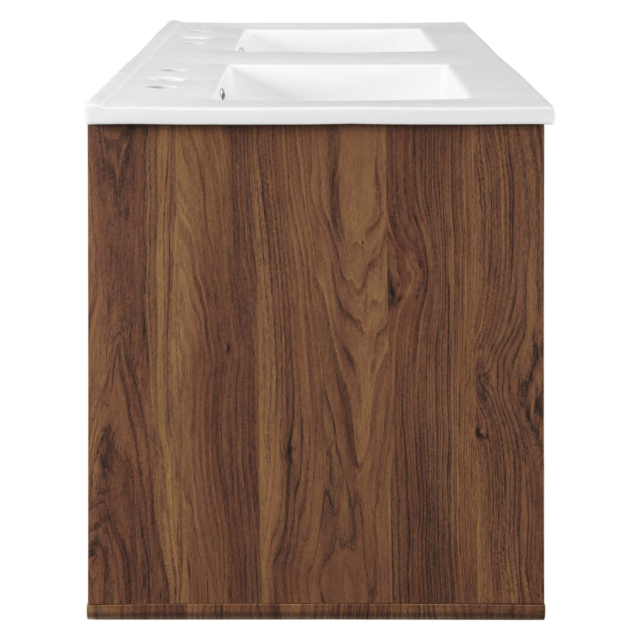 Erisen Floating Vanity Unit, Extra Large, Walnut & White