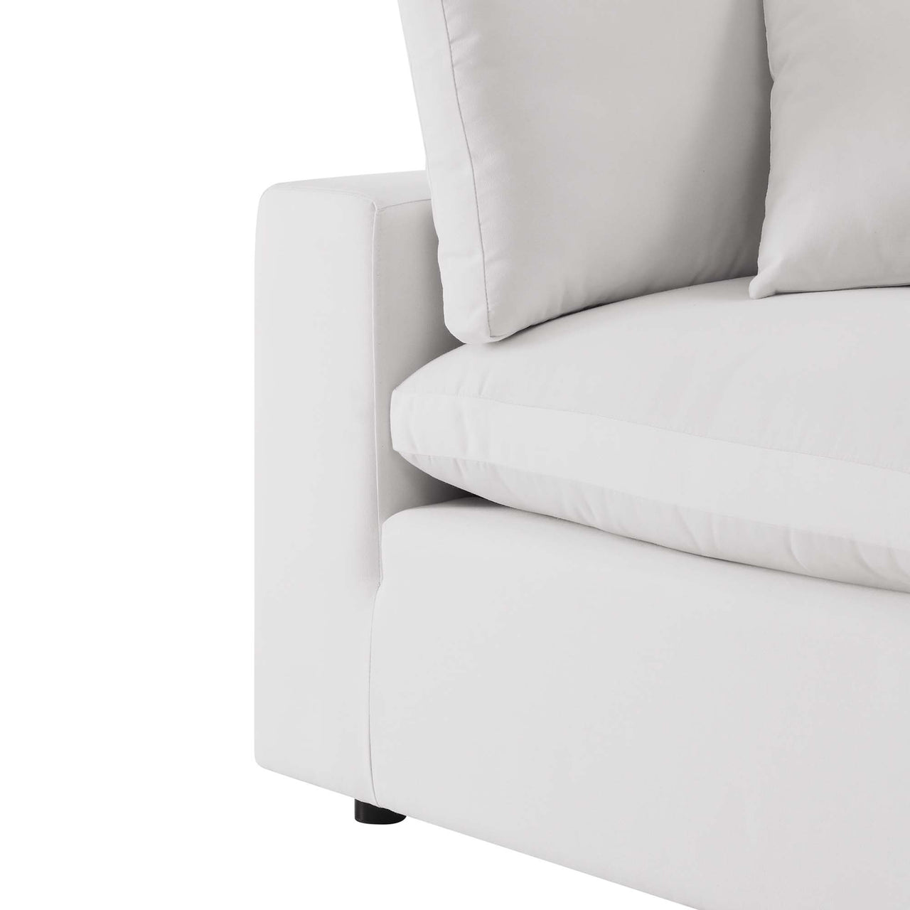 Angelic Alfresco Armless Chair | Outdoor Modular Sectional Component, White