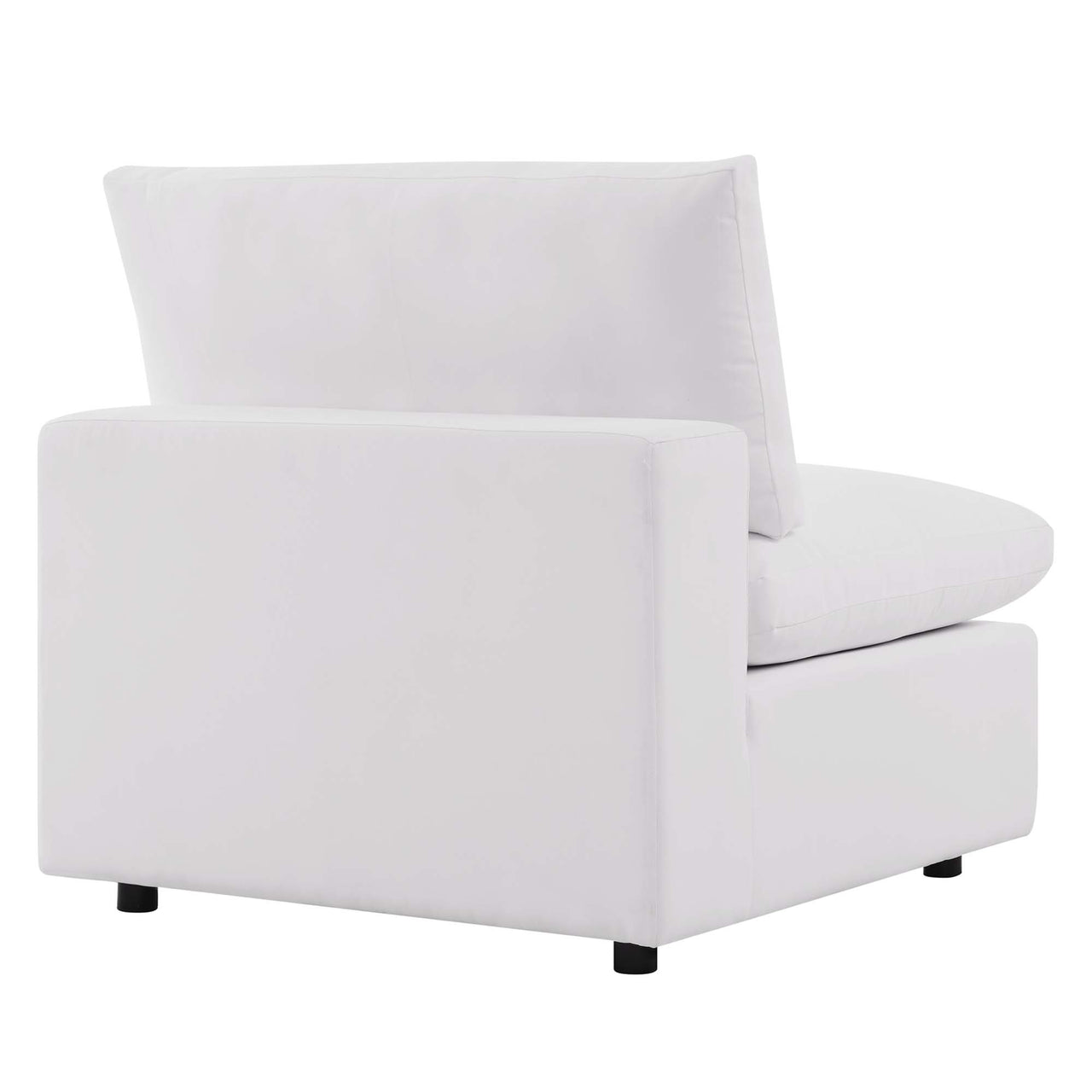 Angelic Alfresco Armless Chair | Outdoor Modular Sectional Component, White