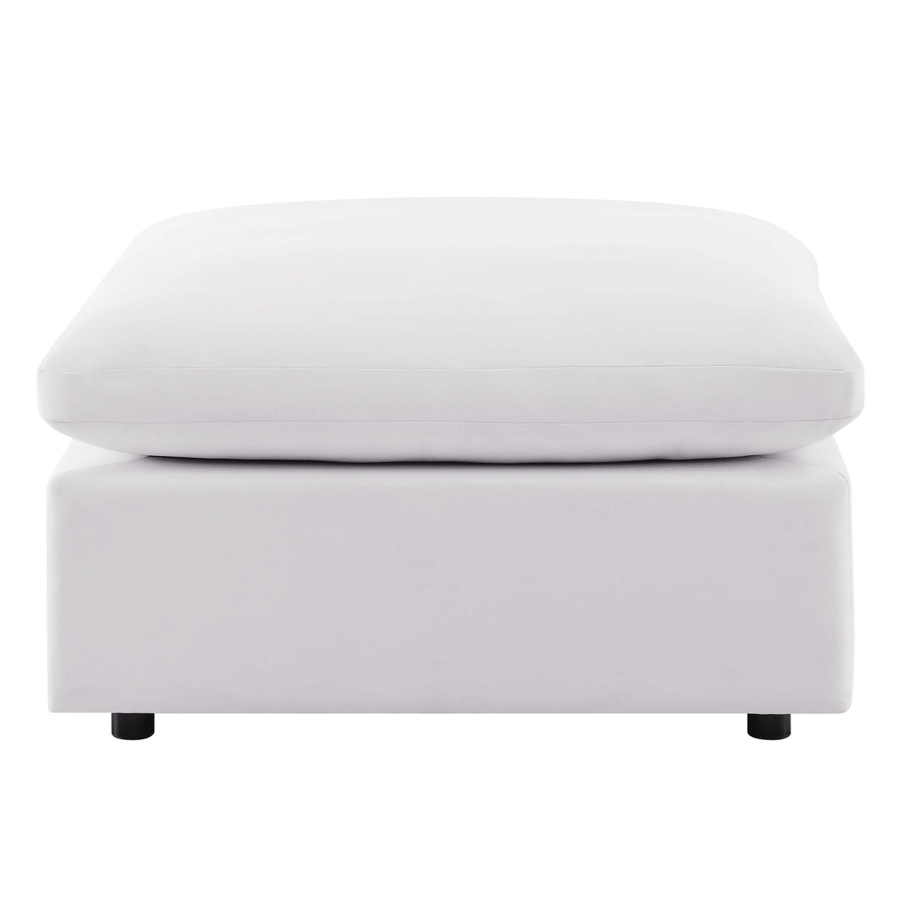 Angelic Alfresco Ottoman | Outdoor Modular Sectional Component, White