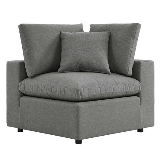 Angelic Alfresco Corner Chair | Outdoor Modular Sectional Component, Charcoal