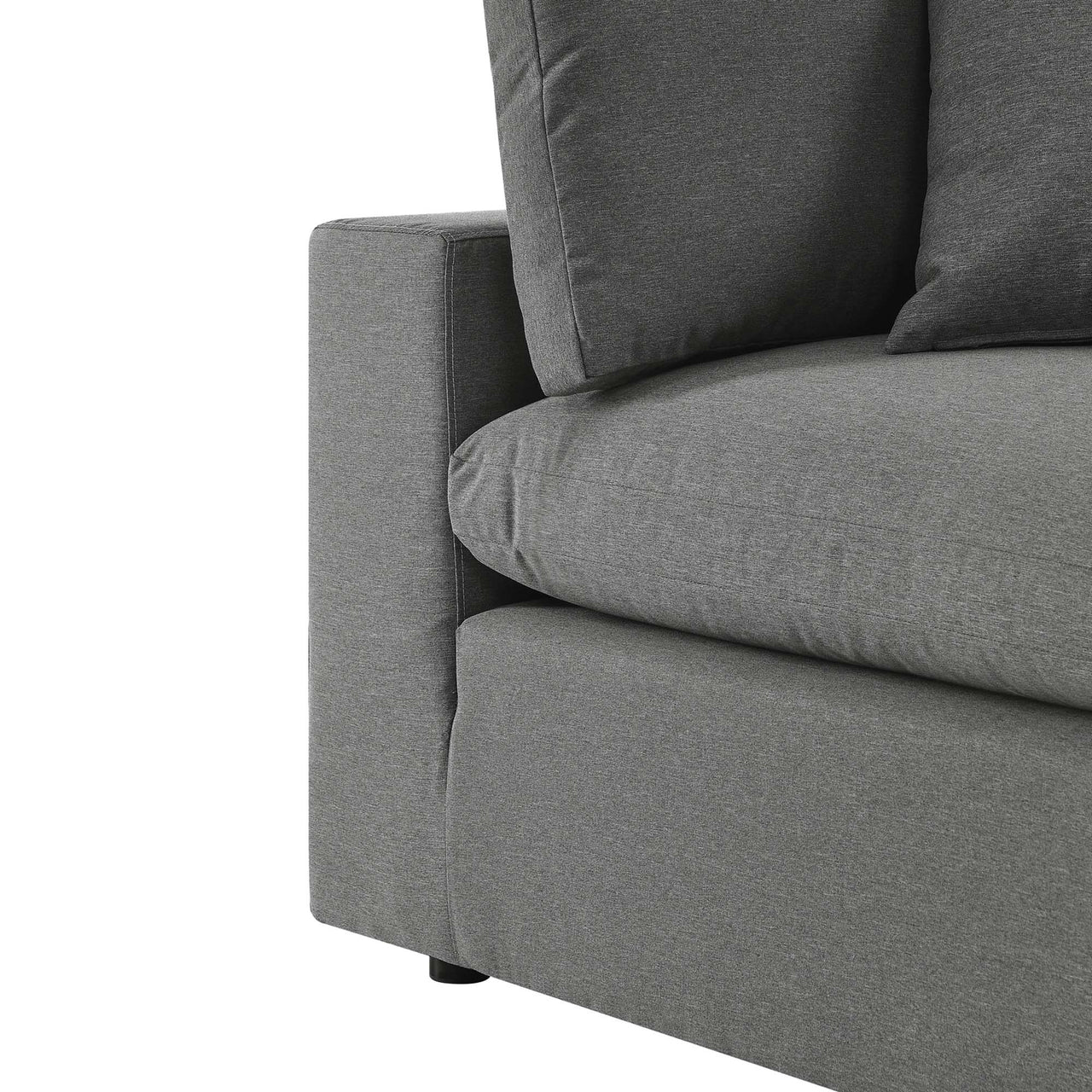 Angelic Alfresco Corner Chair | Outdoor Modular Sectional Component, Charcoal