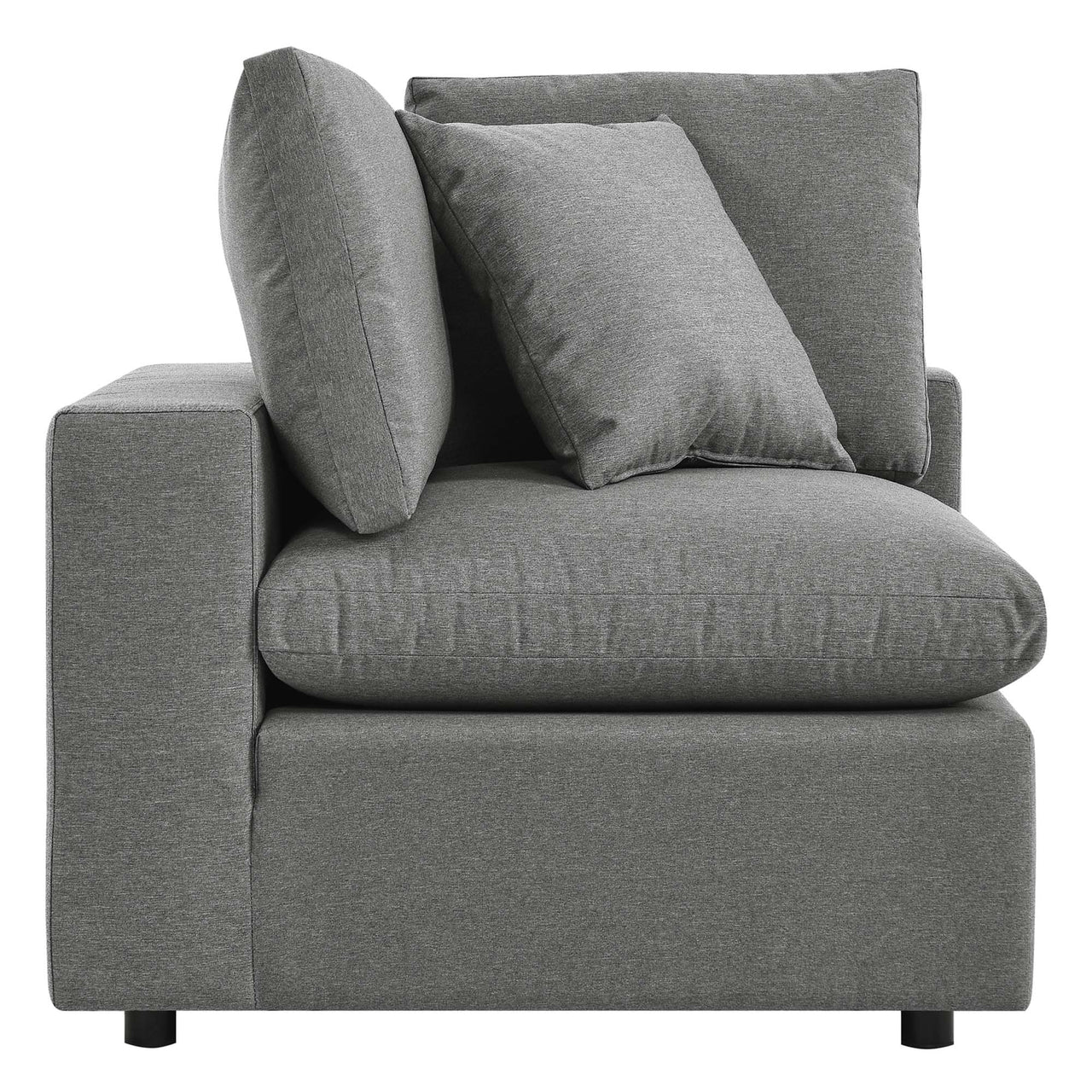 Angelic Alfresco Corner Chair | Outdoor Modular Sectional Component, Charcoal