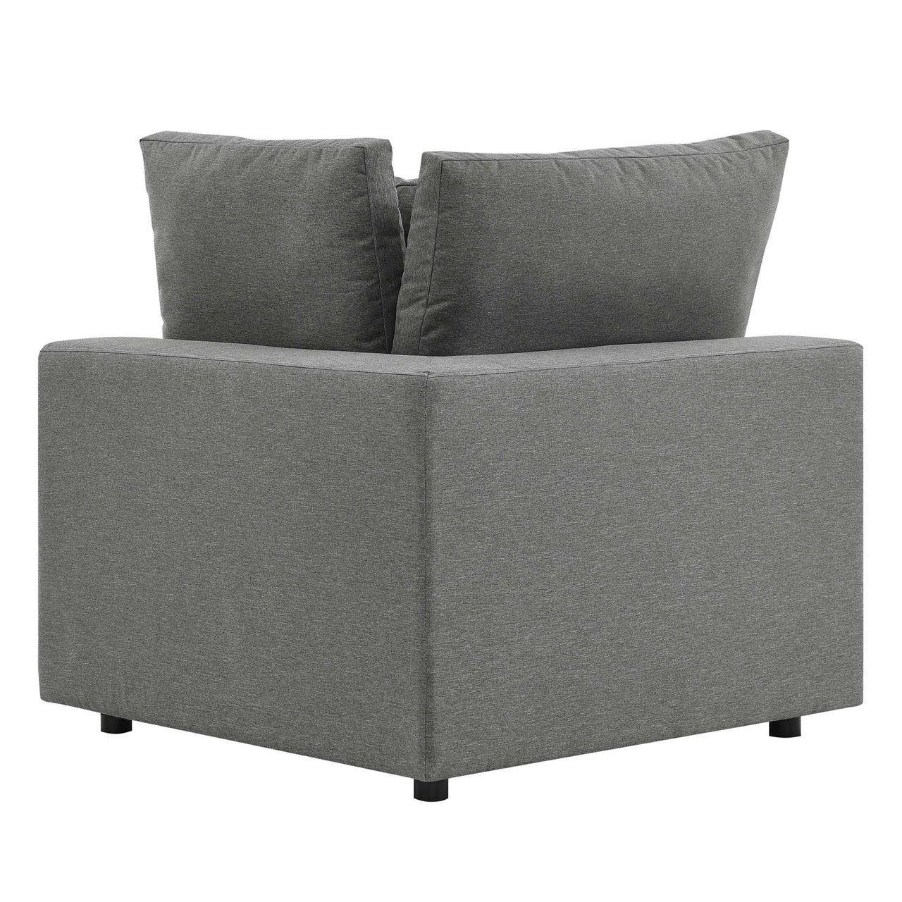 Angelic Alfresco Corner Chair | Outdoor Modular Sectional Component, Charcoal