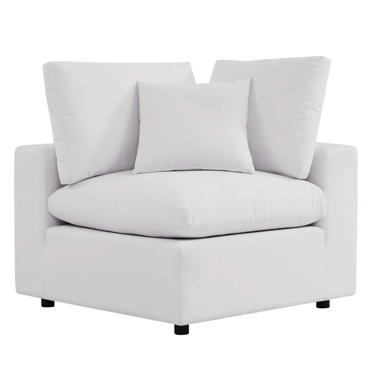 Angelic Alfresco Corner Chair | Outdoor Modular Sectional Component, White