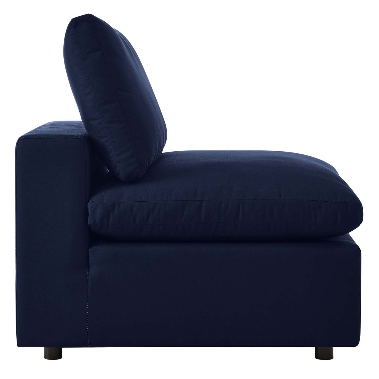 Angelic Sunbrella® Alfresco Armless Chair | Outdoor Modular Sectional Component, Navy