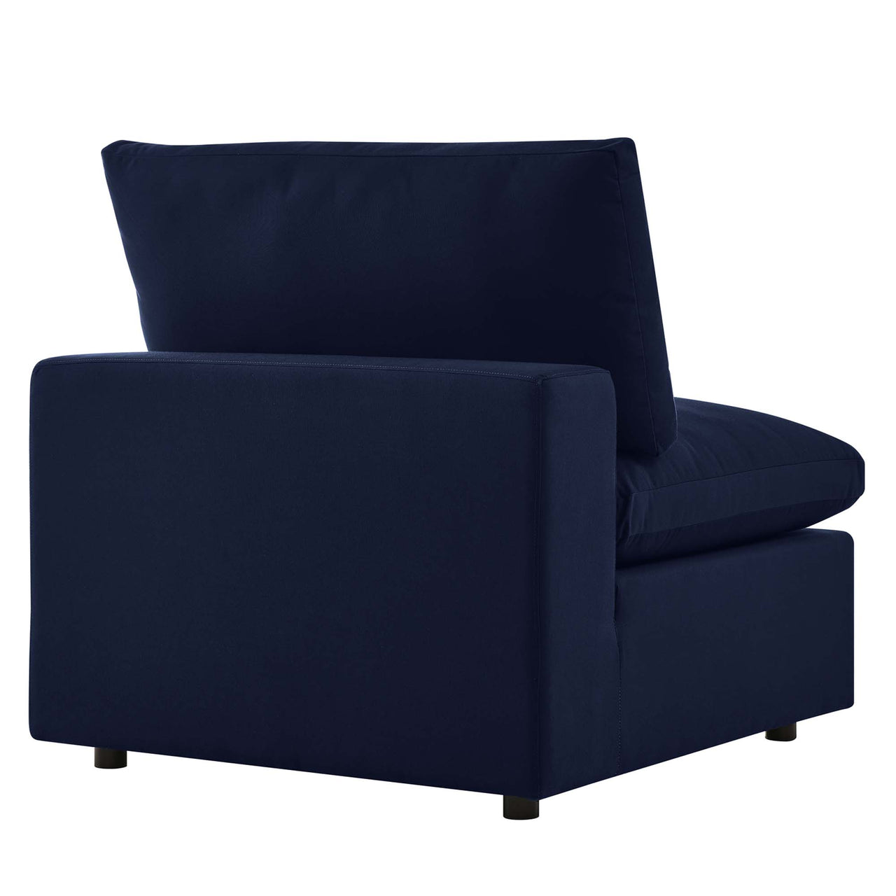 Angelic Sunbrella® Alfresco Armless Chair | Outdoor Modular Sectional Component, Navy