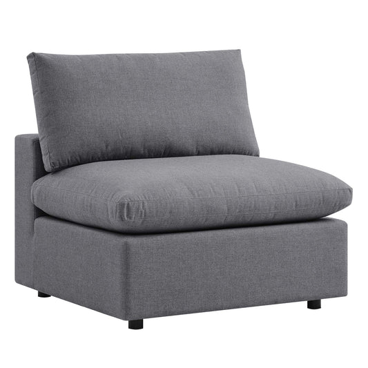 Angelic Sunbrella® Alfresco Armless Chair | Outdoor Modular Sectional Component, Gray