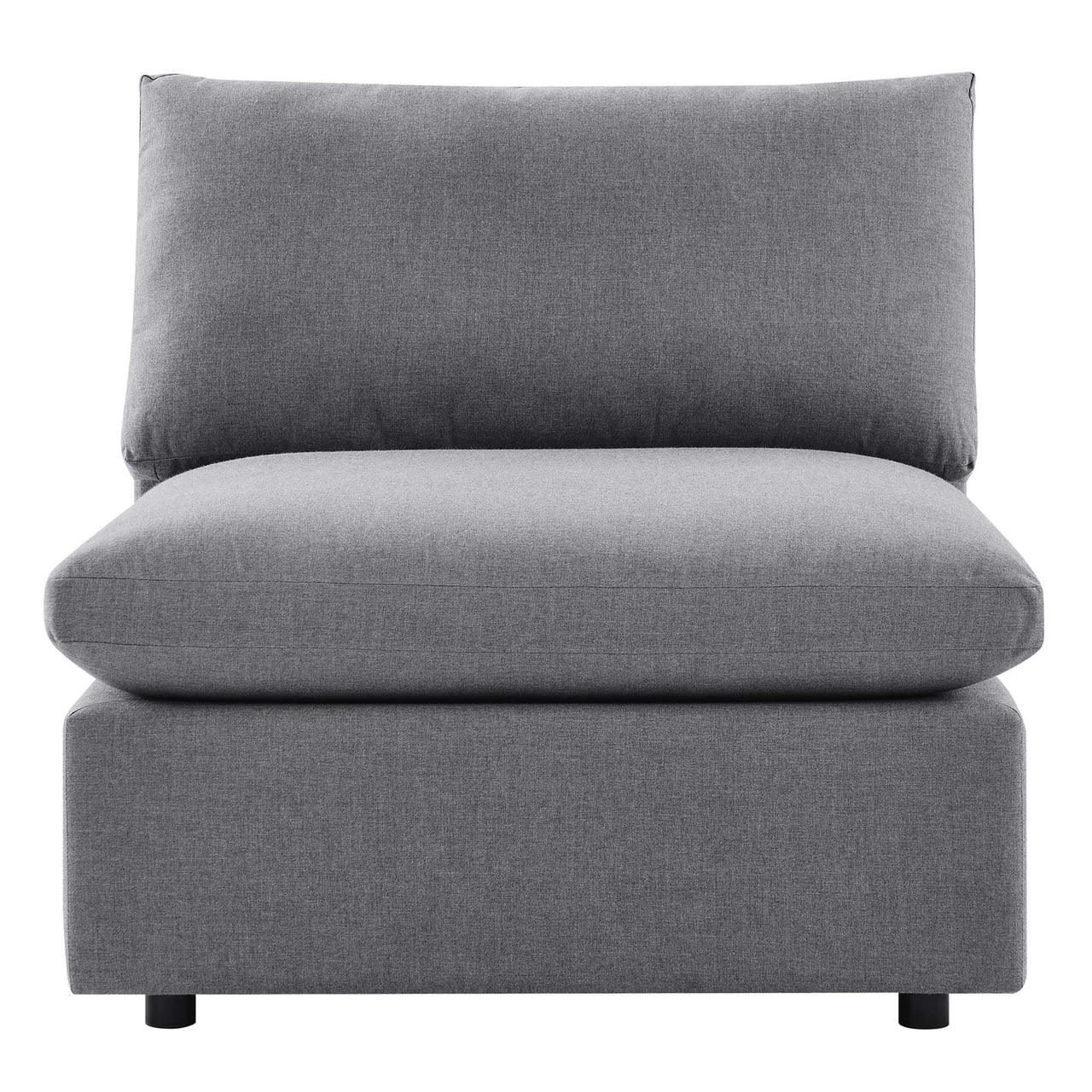 Angelic Sunbrella® Alfresco Armless Chair | Outdoor Modular Sectional Component, Gray