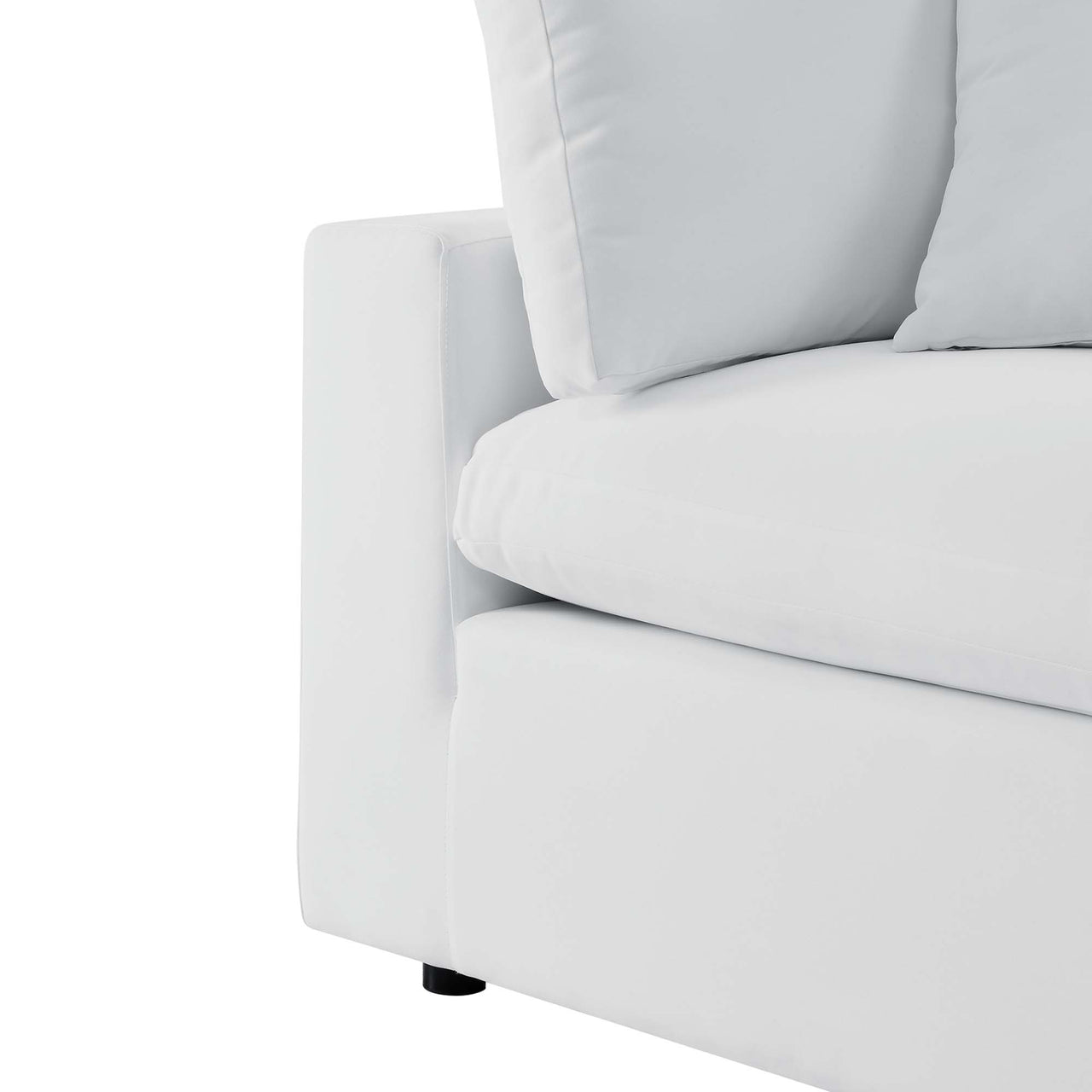 Angelic Sunbrella® Alfresco Armless Chair | Outdoor Modular Sectional Component, White