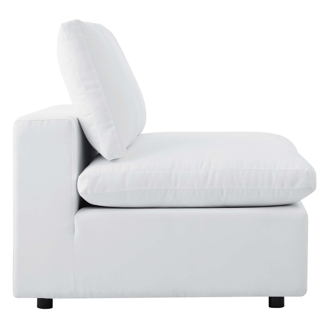 Angelic Sunbrella® Alfresco Armless Chair | Outdoor Modular Sectional Component, White