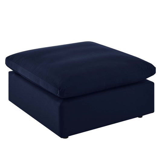 Commix Sunbrella® Outdoor Patio Ottoman | Outdoor Modular Sectional Component, Navy