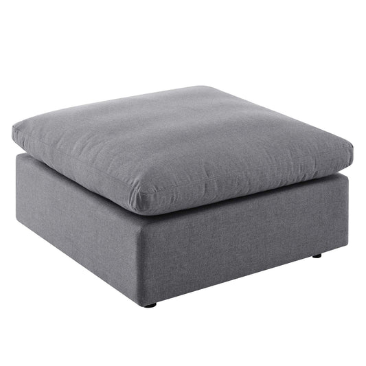 Commix Sunbrella® Outdoor Patio Ottoman | Outdoor Modular Sectional Component, Gray