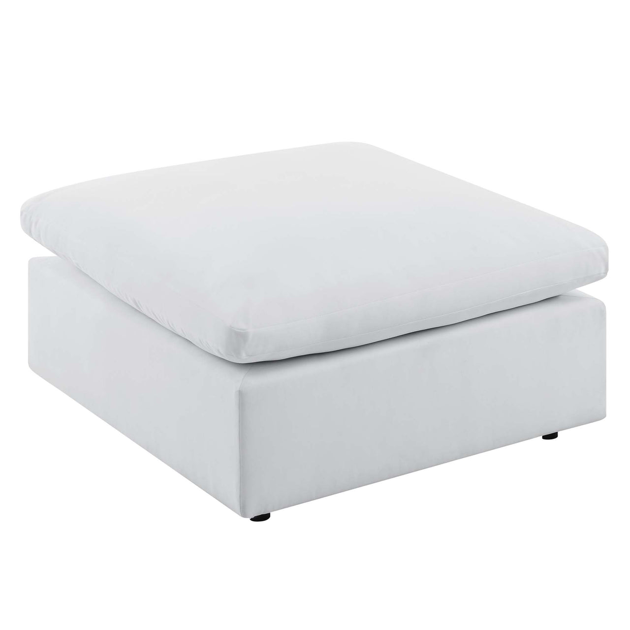 Angelic Sunbrella® Alfresco Ottoman | Outdoor Modular Sectional Component, White