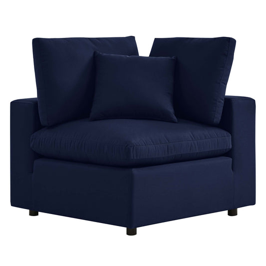 Angelic Sunbrella® Alfresco Corner Chair | Outdoor Modular Sectional Component, Navy