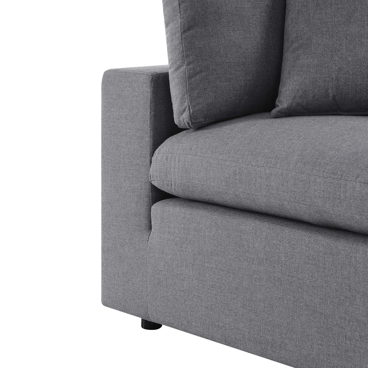 Angelic Sunbrella® Alfresco Corner Chair | Outdoor Modular Sectional Component, Gray