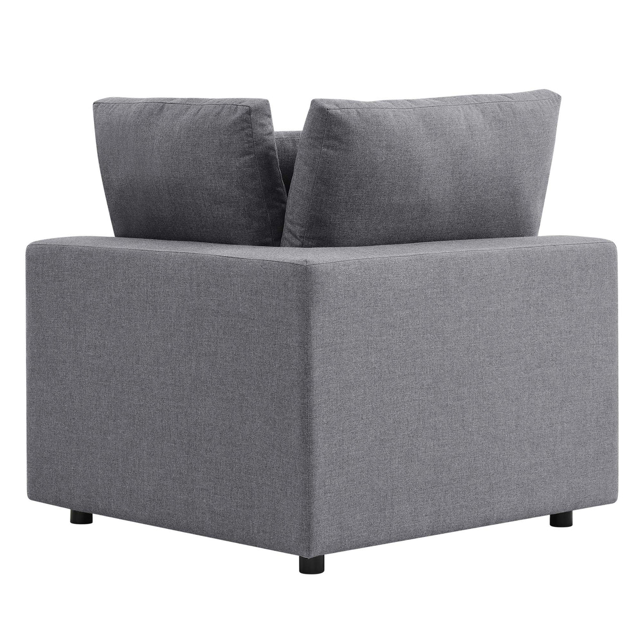 Angelic Sunbrella® Alfresco Corner Chair | Outdoor Modular Sectional Component, Gray