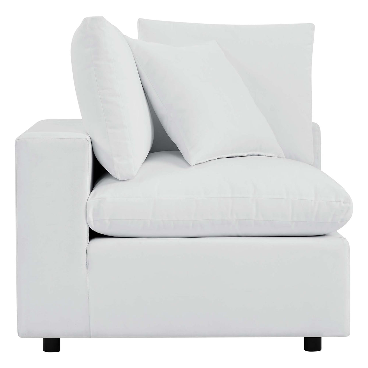 Angelic Sunbrella® Alfresco Corner Chair | Outdoor Modular Sectional Component, White