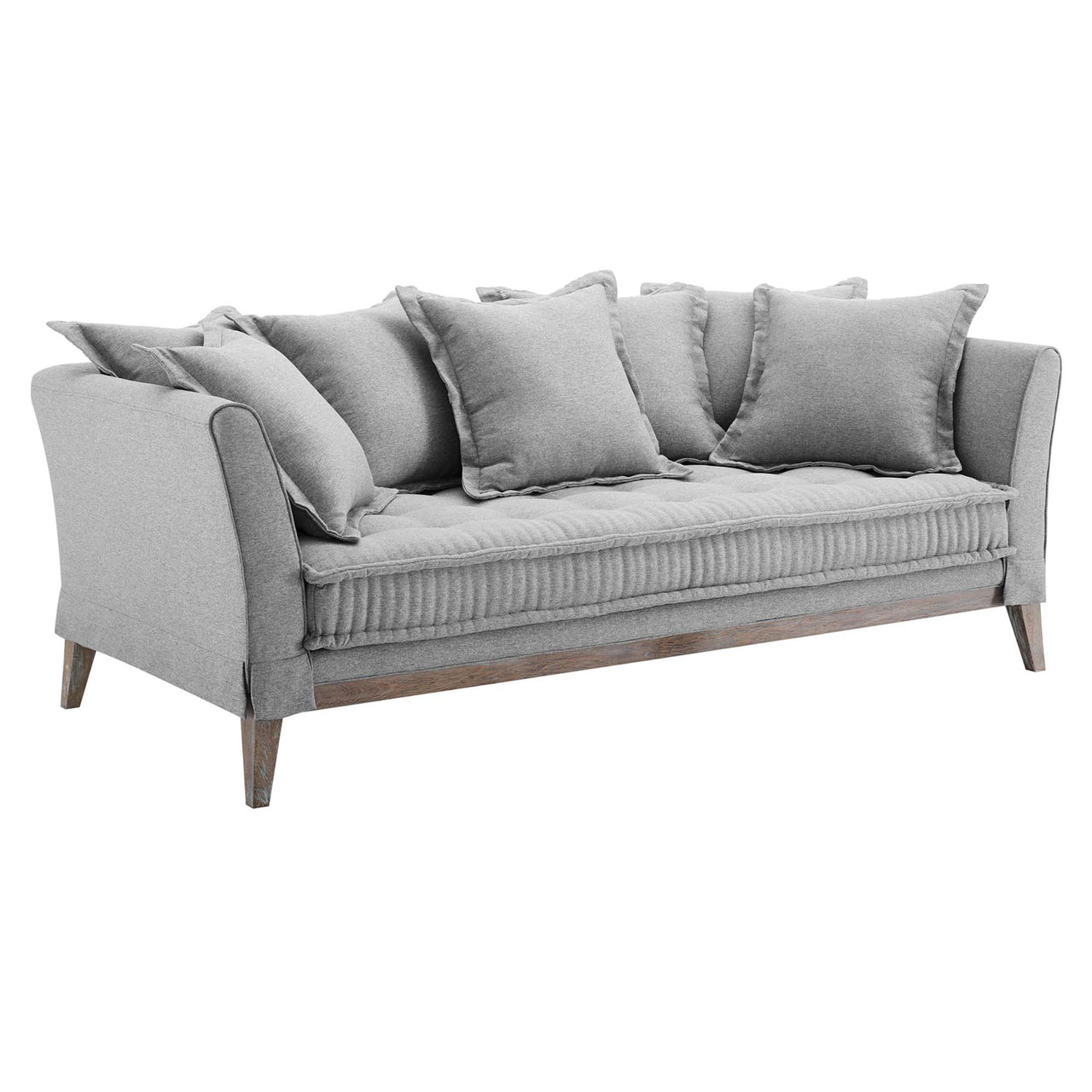Reese Fabric Sofa, Light Gray