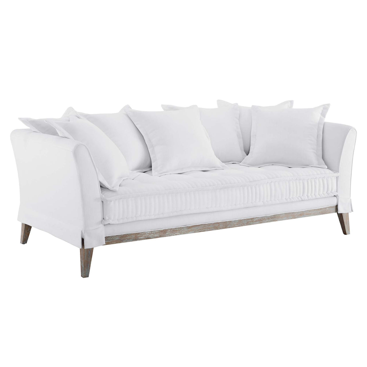 Reese Fabric Sofa, White