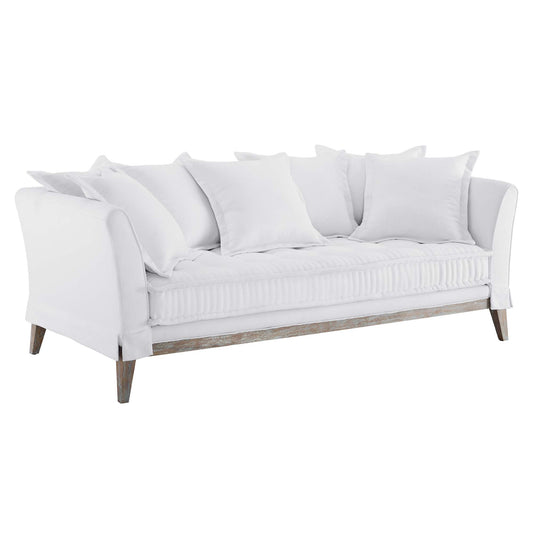 Reese Fabric Sofa, White