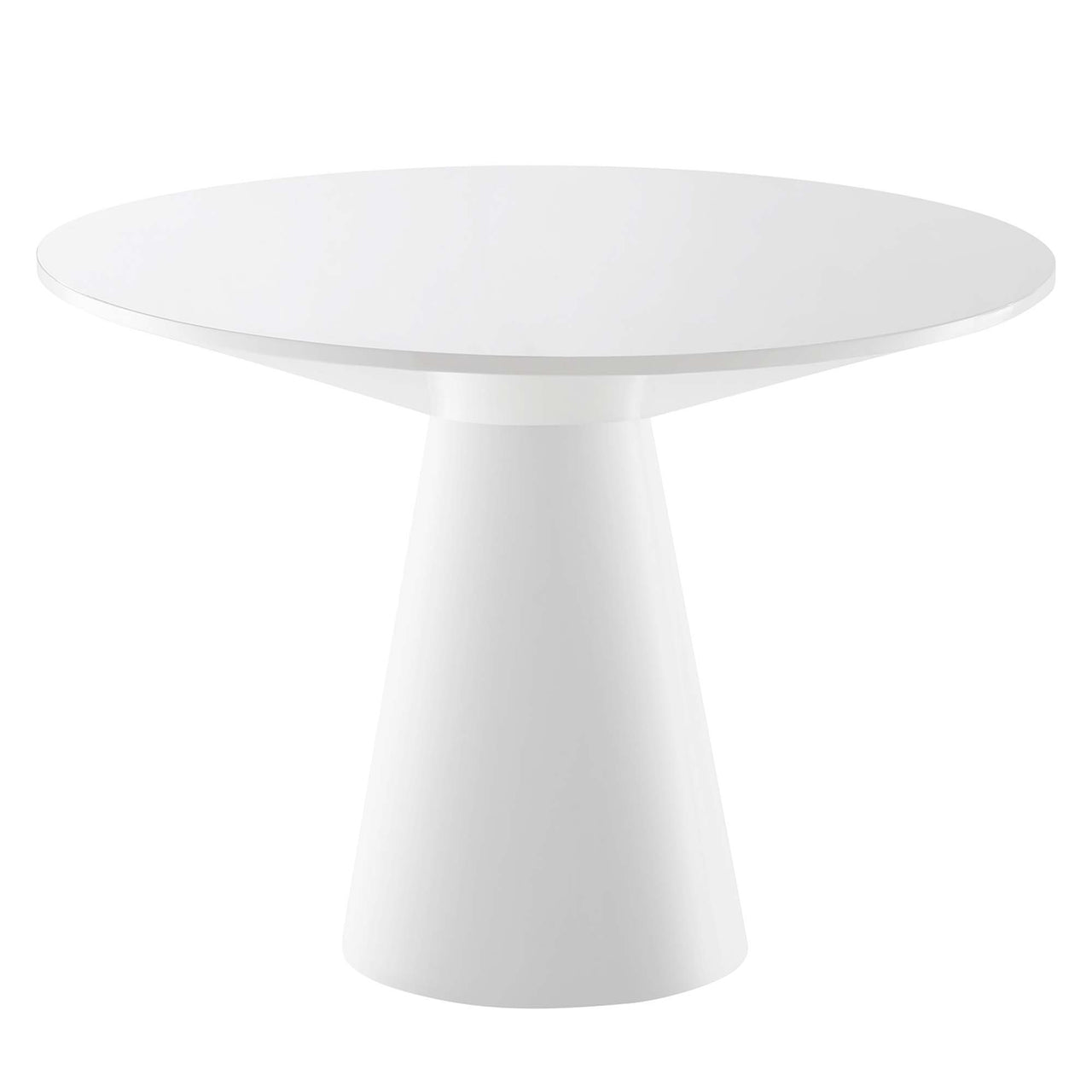 Oblique Oval Dining Table, White