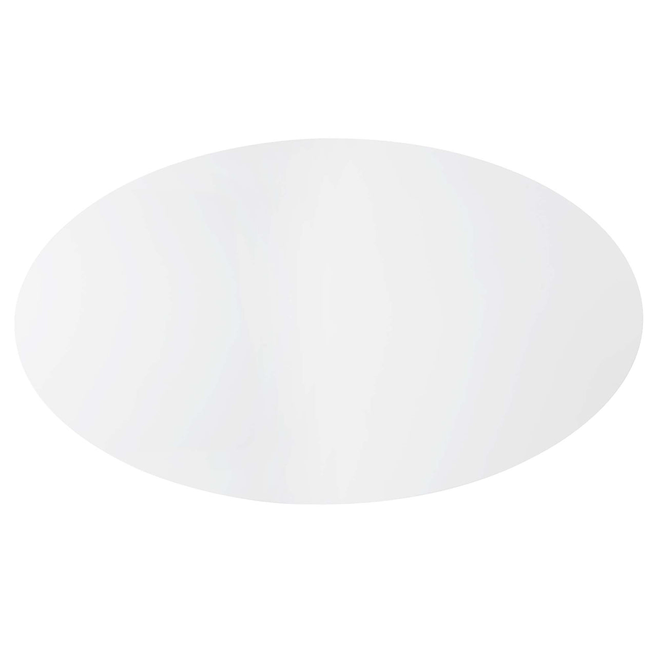 Oblique Oval Dining Table, White