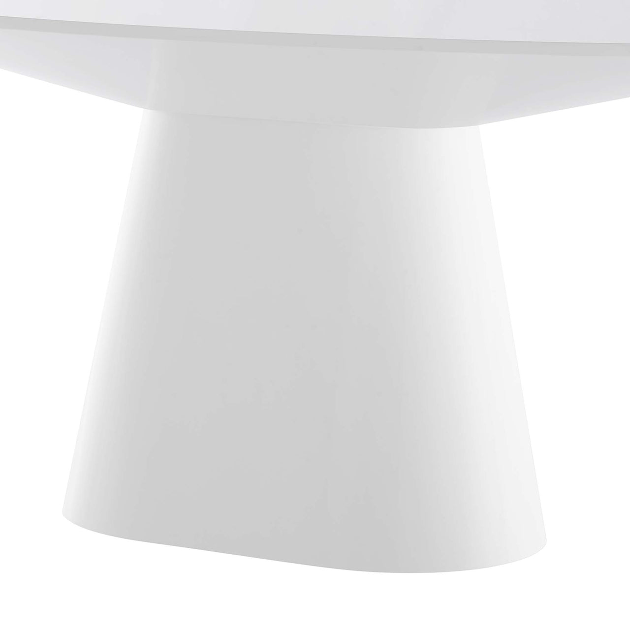 Oblique Oval Dining Table, White