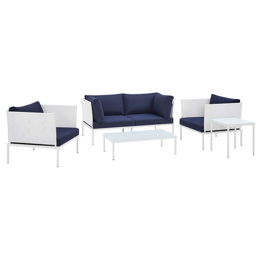 Harmonize 5-Piece Sunbrella® Alfresco Furniture Set, White & Navy
