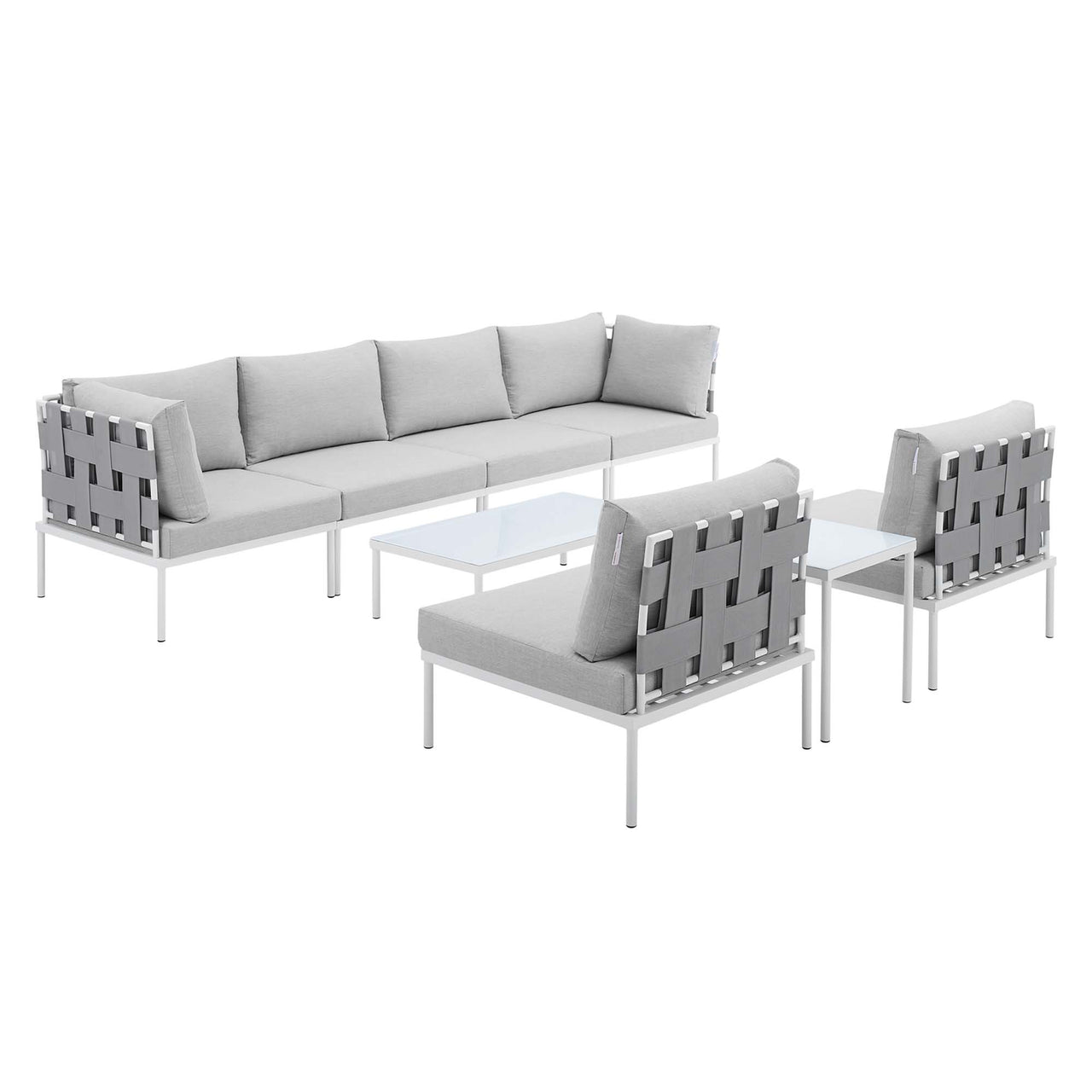 Harmonize 8-Piece Sunbrella® Alfresco Sectional Sofa Set, Gray
