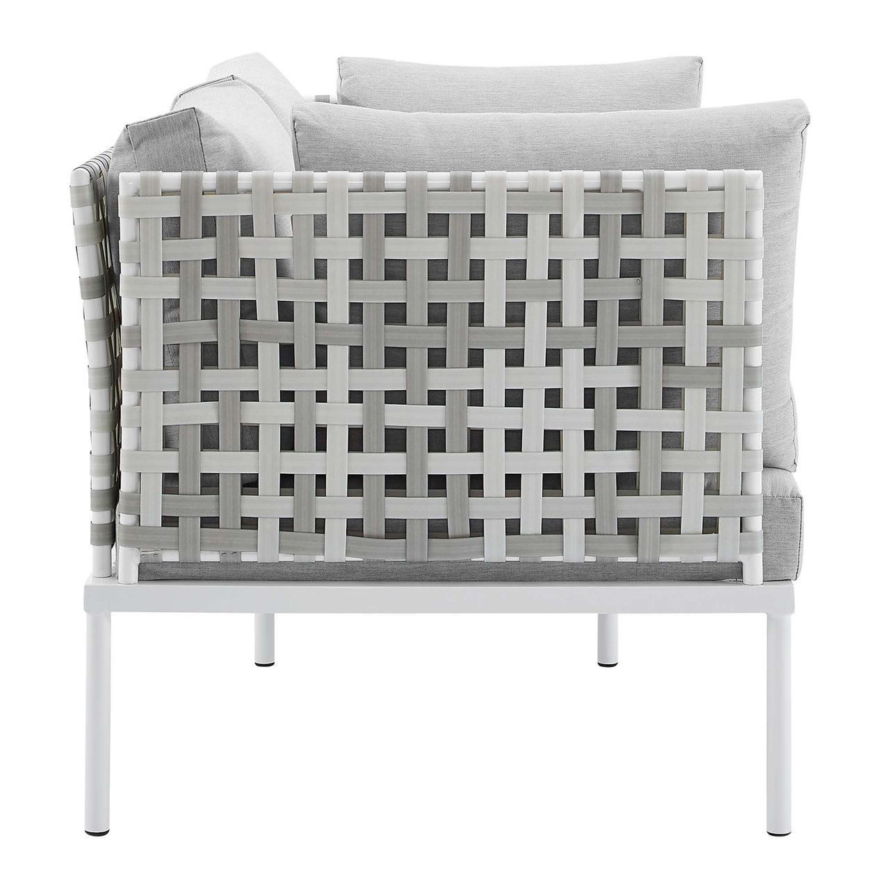 Harmonize 8-Piece Sunbrella® Basket Weave Alfresco Seating Set, Taupe & Gray
