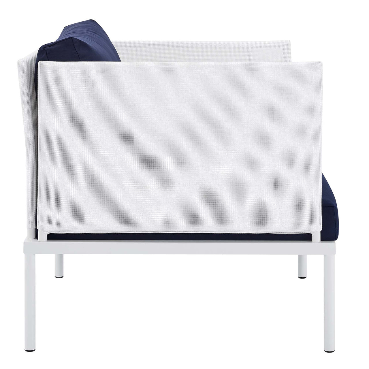 Harmonize 8-Piece Sunbrella® Alfresco Seating Set, White & Navy