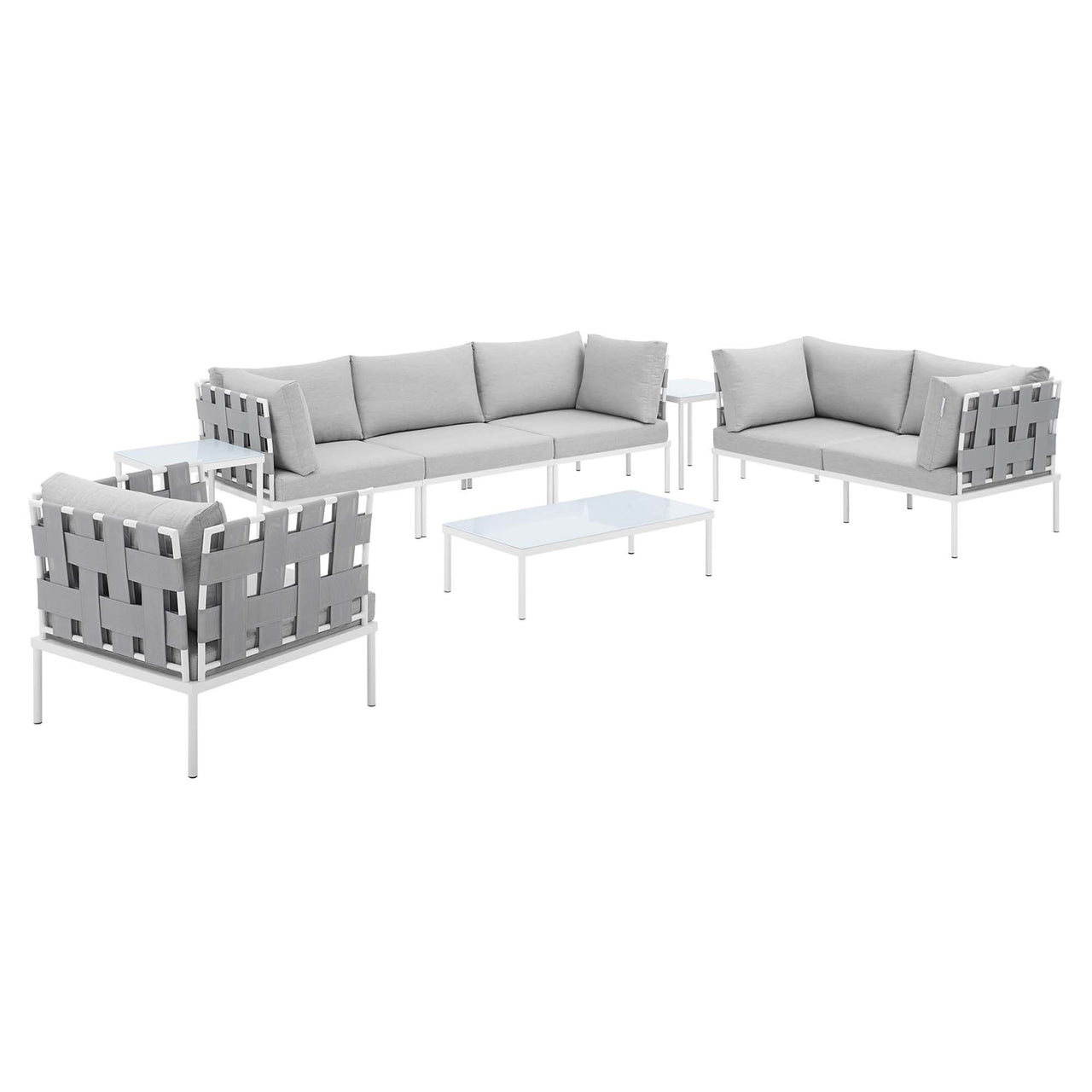Harmonize 8-Piece Sunbrella® Alfresco Seating Set, Gray