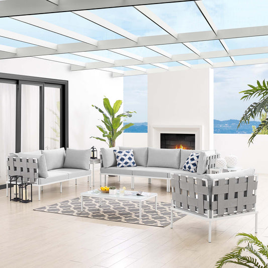 Harmonize 8-Piece Sunbrella® Alfresco Seating Set, Gray